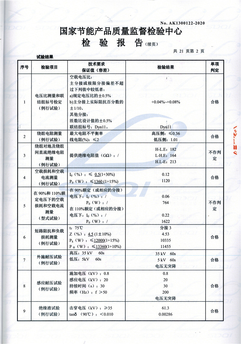 高低压试验报告-S11-1250桓台桓台桓台油浸式变压器-2.jpg